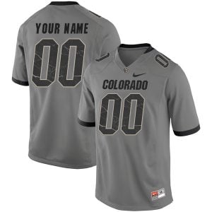 Colorado Buffaloes College Football Custom Gray Game Jersey - All Stitched