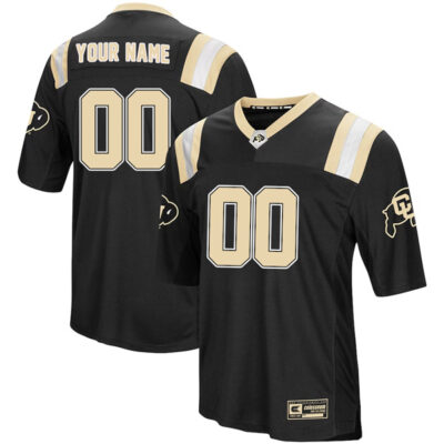 Colosseum Black Colorado Buffaloes Foos Ball Football Custom Jersey - All Stitched
