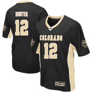 Travis Hunter Colosseum Black Colorado Buffaloes Max Power Football Jersey - All Stitched