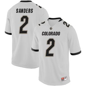 Shedeur Sanders Colorado Buffaloes College Football White Game Jersey - All Stitched