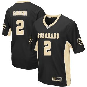 Shedeur Sanders Colosseum Black Colorado Buffaloes Max Power Football Jersey - All Stitched