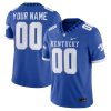 Custom Kentucky Wildcats Football Royal Blue Game Jersey - All Stitched