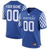 Custom Kentucky Wildcats Football Royal Blue Home Jersey - All Stitched