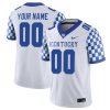 Custom Kentucky Wildcats Football White Away Jersey - All Stitched