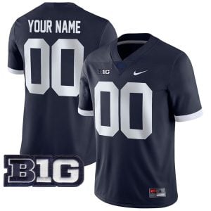Penn State Nittany Lions College Football Alternate Navy Custom Game Jersey - All Stitched