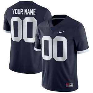 Custom Penn State Nittany Lions Football Navy Alternate Game Jersey - All Stitched