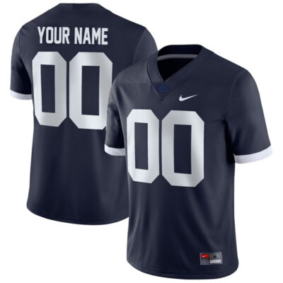 Custom Penn State Nittany Lions Football Navy Alternate Game Jersey - All Stitched