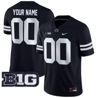 Penn State Nittany Lions College Football Black Custom Limited Jersey - All Stitched