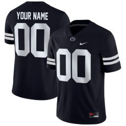 Custom Penn State Nittany Lions Football Black Game Jersey - All Stitched