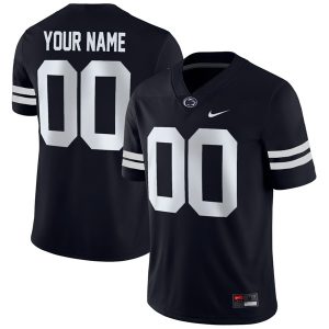 Custom Penn State Nittany Lions Football Black Game Jersey - All Stitched