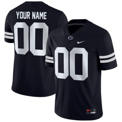Custom Penn State Nittany Lions Football Black Game Jersey - All Stitched
