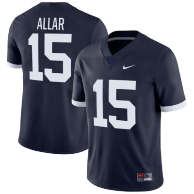 Alternative view of Drew Allar Penn State Nittany Lions College Football Alternate Navy Game Jersey - All Stitched