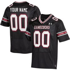 South Carolina Gamecocks College Football Black Custom Game Jersey - All Stitched