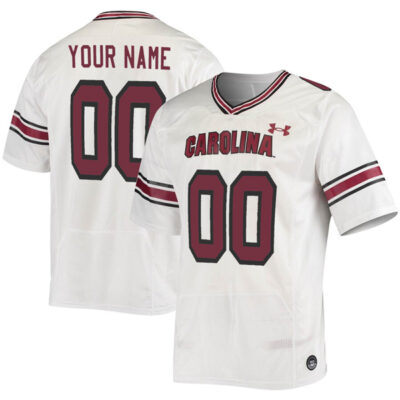 South Carolina Gamecocks College Football White Custom Game Jersey - All Stitched