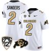 Shedeur Sanders Colorado Buffaloes College Football White Game Jersey - All Stitched