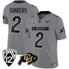 Shedeur Sanders Colorado Buffaloes College Football Gray Game Jersey - All Stitched