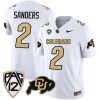 Shedeur Sanders Colorado Buffaloes College Football All White Game Jersey - All Stitched