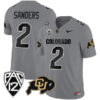 Shedeur Sanders Colorado Buffaloes College Football All Gray Game Jersey - All Stitched