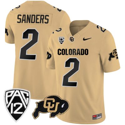 Shedeur Sanders Colorado Buffaloes College Football All Cream Game Jersey - All Stitched