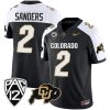 Shedeur Sanders Colorado Buffaloes College Football Alternate Black Jersey - All Stitched