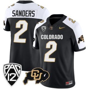 Shedeur Sanders Colorado Buffaloes College Football Alternate Black Jersey - All Stitched