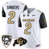 Shedeur Sanders Colorado Buffaloes College Football Black Sleeve Jersey - All Stitched
