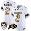 Shedeur Sanders Colorado Buffaloes College Football Alternate White Jersey - All Stitched