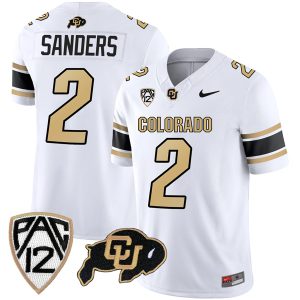 Shedeur Sanders Colorado Buffaloes College Football Alternate White Jersey - All Stitched