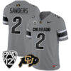 Shedeur Sanders Colorado Buffaloes College Football Alternate Gray Jersey - All Stitched