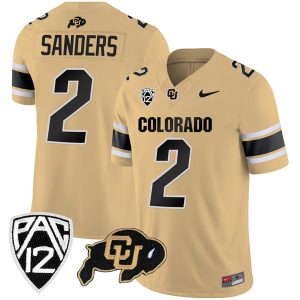 Shedeur Sanders Colorado Buffaloes College Football Alternate Cream Jersey - All Stitched