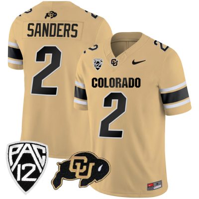 Shedeur Sanders Colorado Buffaloes College Football Alternate Cream Jersey - All Stitched