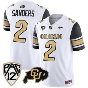 Shedeur Sanders Colorado Buffaloes College Football Alternate Black Sleeve Jersey - All Stitched