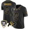 Shedeur Sanders Colorado Buffaloes College Football Gold Series Black Gold Jersey - All Stitched