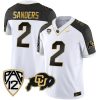 Shedeur Sanders Colorado Buffaloes College Football Gold Series Reverse Jersey - All Stitched