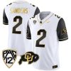 Shedeur Sanders Colorado Buffaloes College Football Gold Series Black Sleeve Jersey - All Stitched