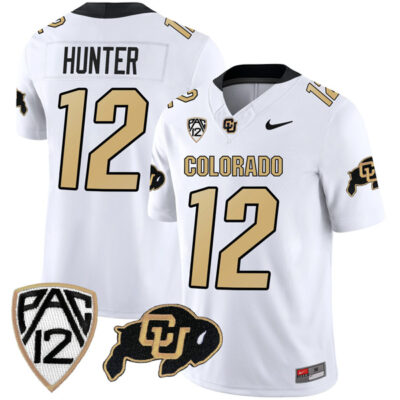 Travis Hunter Colorado Buffaloes College Football White Game Jersey - All Stitched