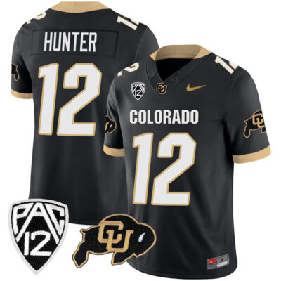 Travis Hunter Colorado Buffaloes College Football Alternate Black Game Jersey - All Stitched