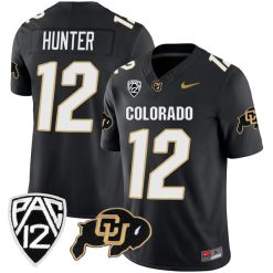 Travis Hunter Colorado Buffaloes College Football All Black Game Jersey - All Stitched