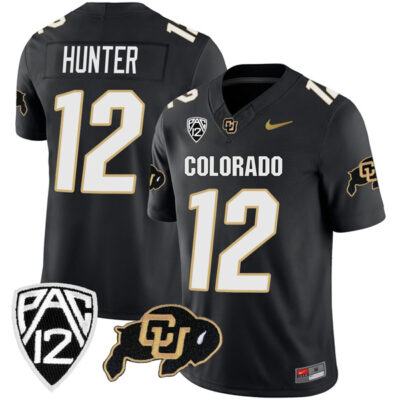 Travis Hunter Colorado Buffaloes College Football All Black Game Jersey - All Stitched