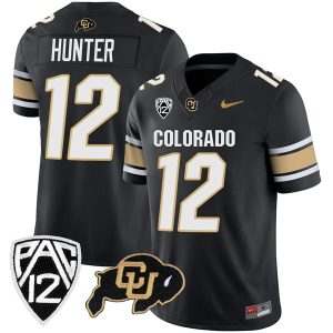 Travis Hunter Colorado Buffaloes College Football Alternate Black Jersey - All Stitched