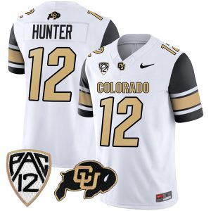 Travis Hunter Colorado Buffaloes College Football Alternate Black Sleeve Jersey - All Stitched