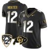 Travis Hunter Colorado Buffaloes College Football Gold Series Black Limited Jersey - All Stitched