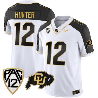 Travis Hunter Colorado Buffaloes College Football Gold Series Reverse Jersey - All Stitched