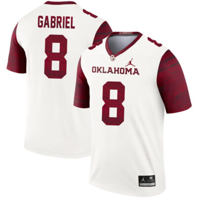 Alternative view of Dillon Gabriel Oklahoma Sooners College Football Natural Legend Stitched Jersey - White