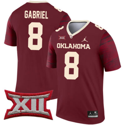 Dillon Gabriel Oklahoma Sooners College Football Natural Legend Stitched Jersey - Crimson