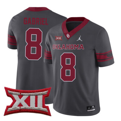 Dillon Gabriel Oklahoma Sooners College Football Alternate Game Stitched Jersey - Gray