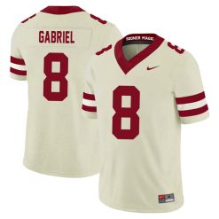 Alternative view of Dillon Gabriel Oklahoma Sooners College Football Alternate Game Stitched Jersey - Cream