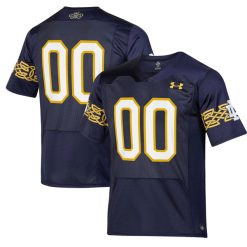 Notre Dame Fighting Irish College Football Navy Custom Shamrock Series Jersey - All Stitched