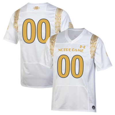 Custom Notre Dame Fighting Irish College Football White Shamrock Series Jersey - All Stitched