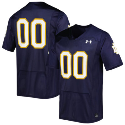 Notre Dame Fighting Irish College Football Navy Custom Game Jersey - All Stitched